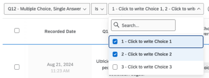 making an Is filter and being allowed to select multiple options