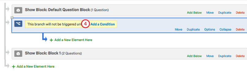 Add a Condition option within newly created Branch