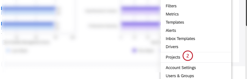 Click Projects.