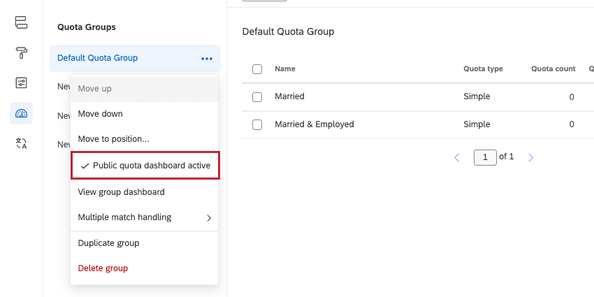 Now the public dashboard has a checkmark and says it is active