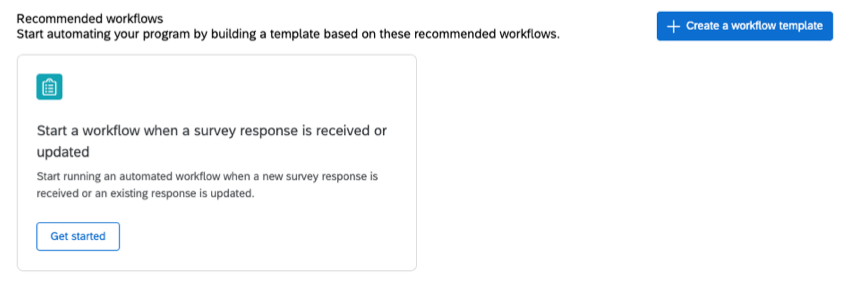 recommended workflows section of pulse workflows page