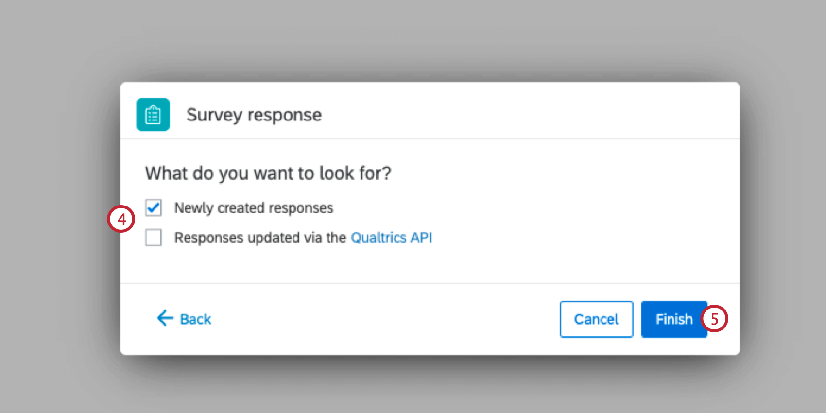 selecting newly created responses