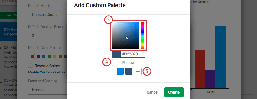add custom palette window where you select colors
