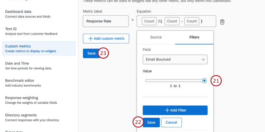 filtering for email bounced and saving