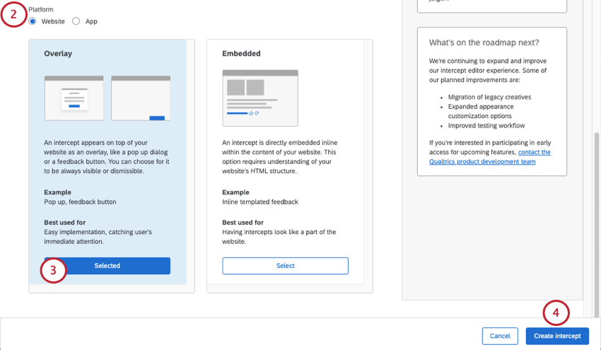 selecting web overlay