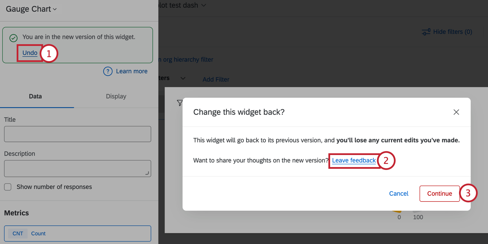 reverting back to the legacy widget format