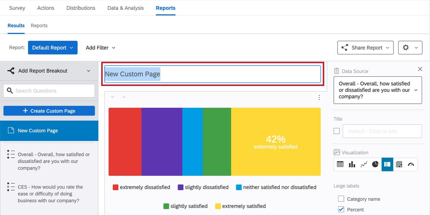 page name highlighted and edited towards the top of the page