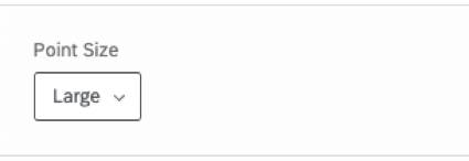 Point Size dropdown in left editing pane