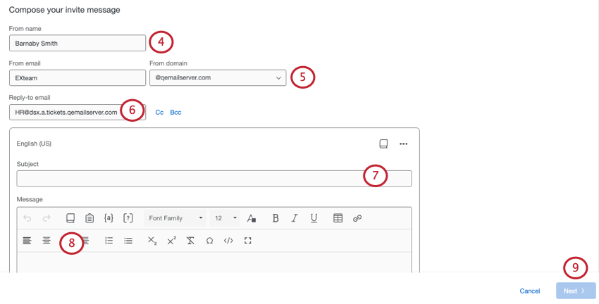 writing an email