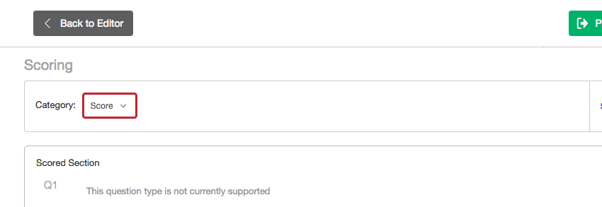 category dropdown