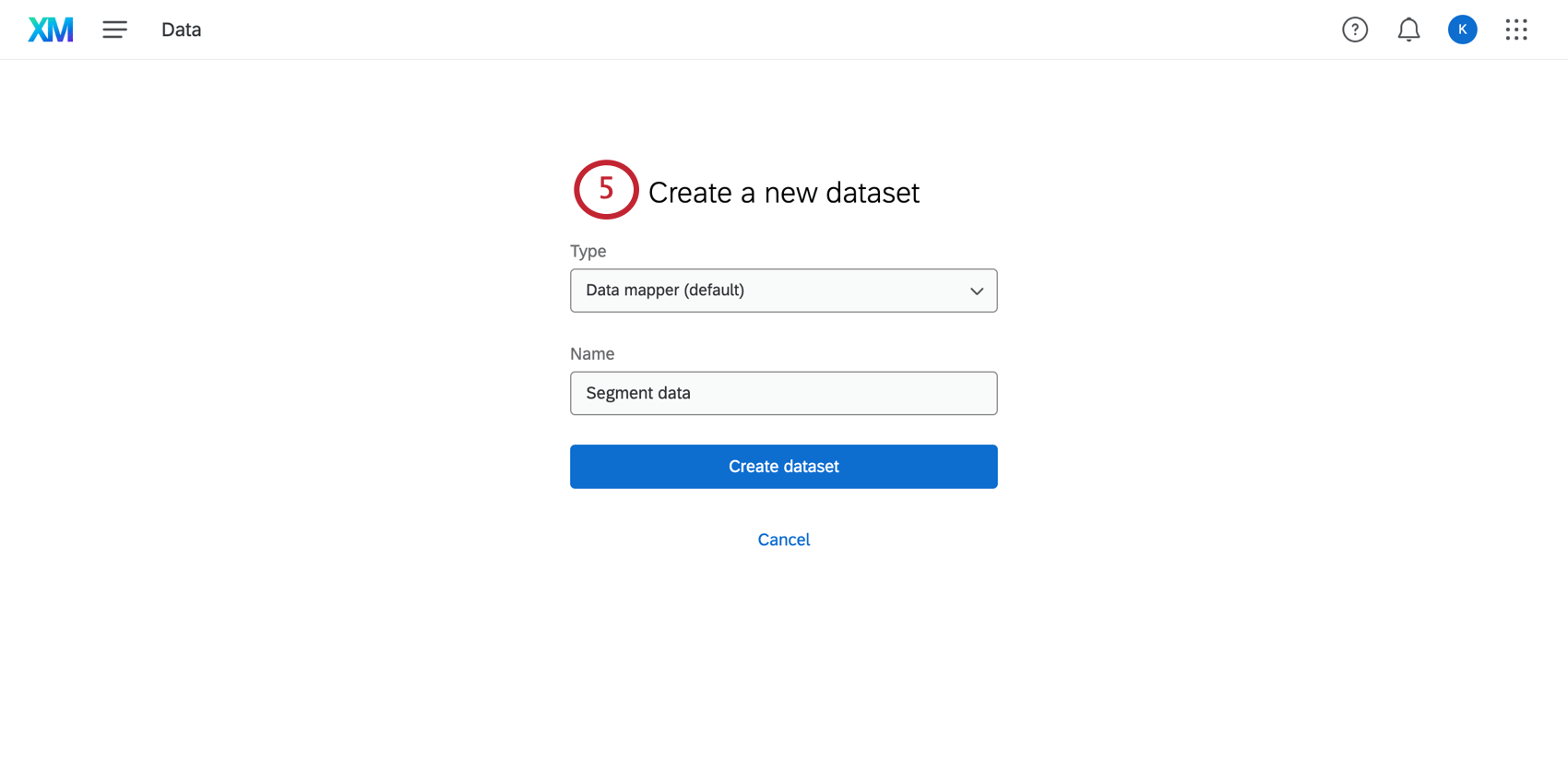 Create a dataset page