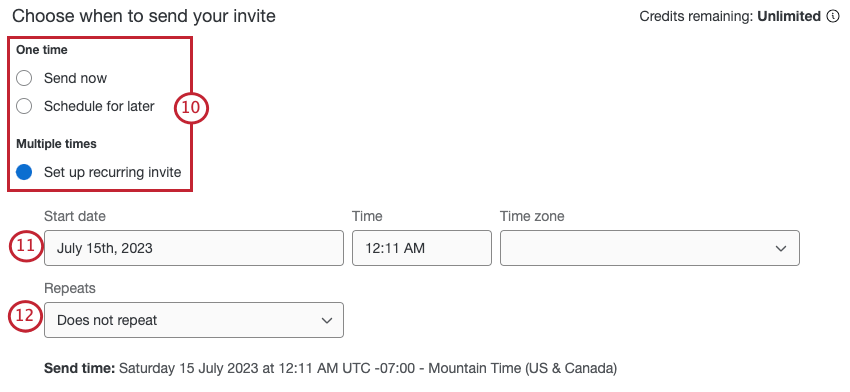 scheduling the sms distribution