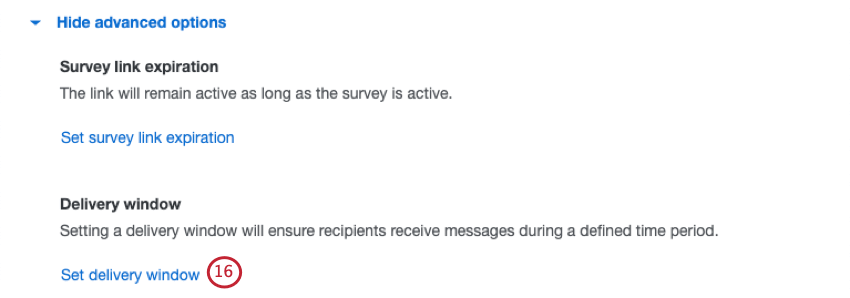 advanced SMS options
