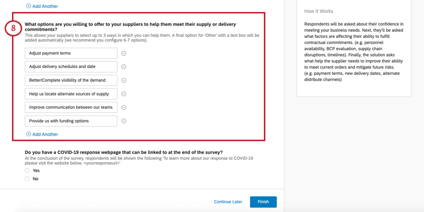 Next question in the setup assistant