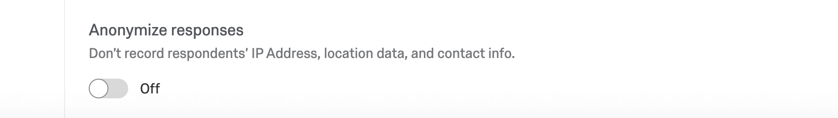 Anonymize responses
