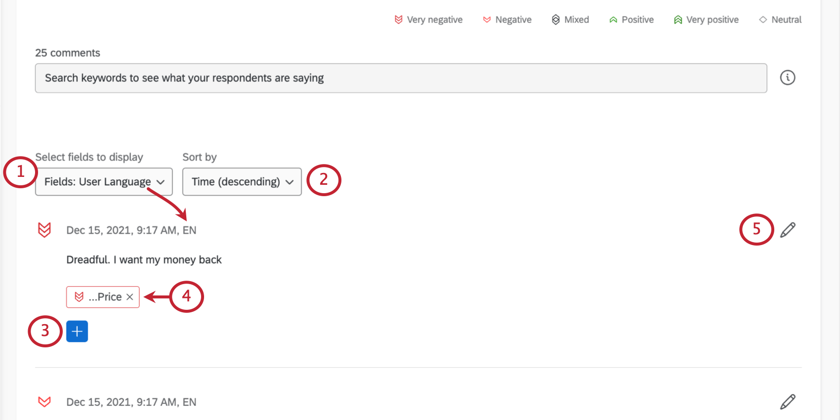 viewing a response in text iq