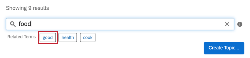 Related Terms listed below the search box