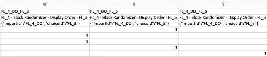 CSV with display order columns