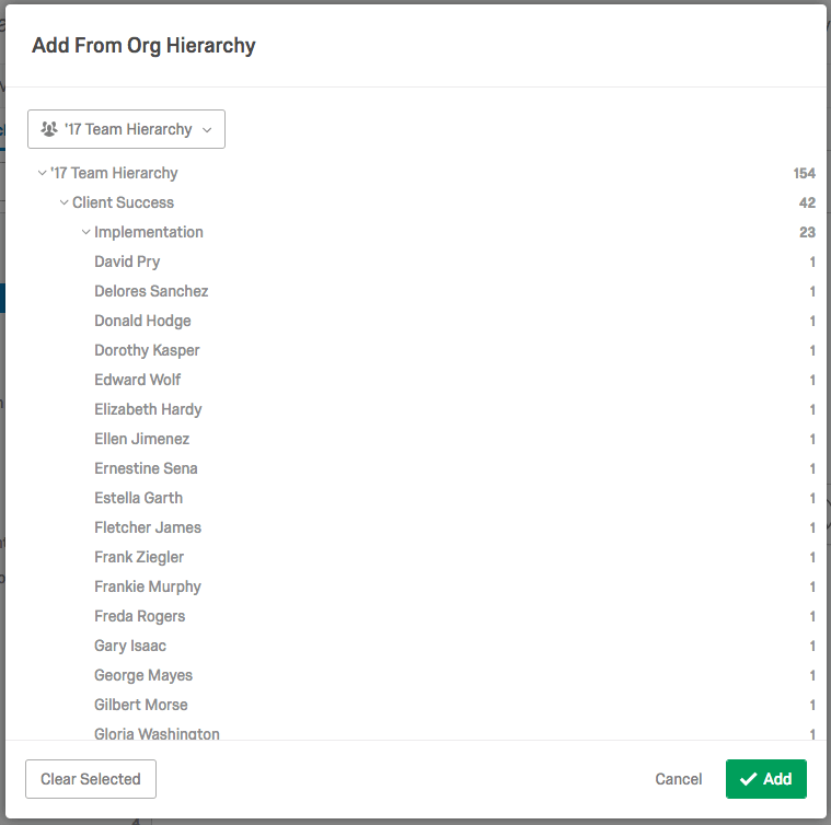 list of people available when adding from the org hierarchy