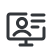 Unmoderated user testing icon looks like a person on a desktop screen
