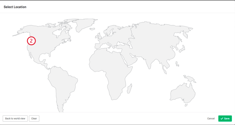 clicking north america on the map