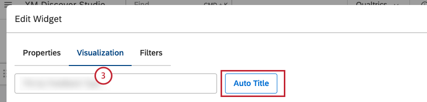To enter your own report title, click Custom title. Enter a custom report title into the box.