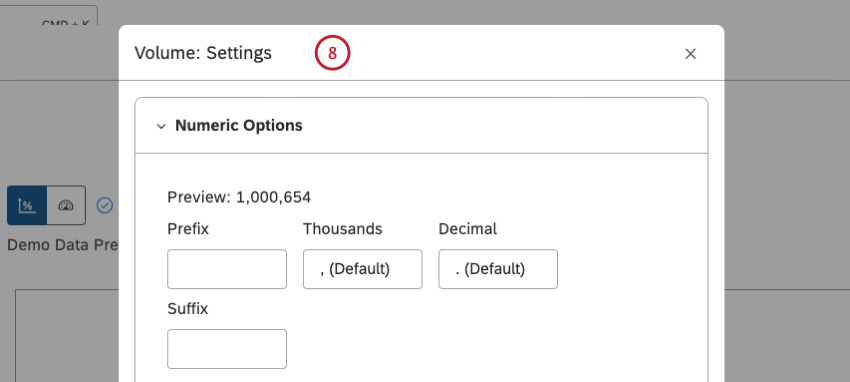 Depending on the calculation, you can define different additional settings in the Settings window.