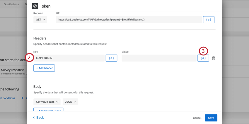 adding an api token as a header