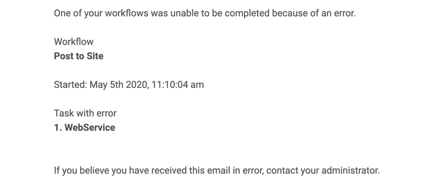 Email notification has same info, but a View Reports link to take you to actions reporting at the end of it