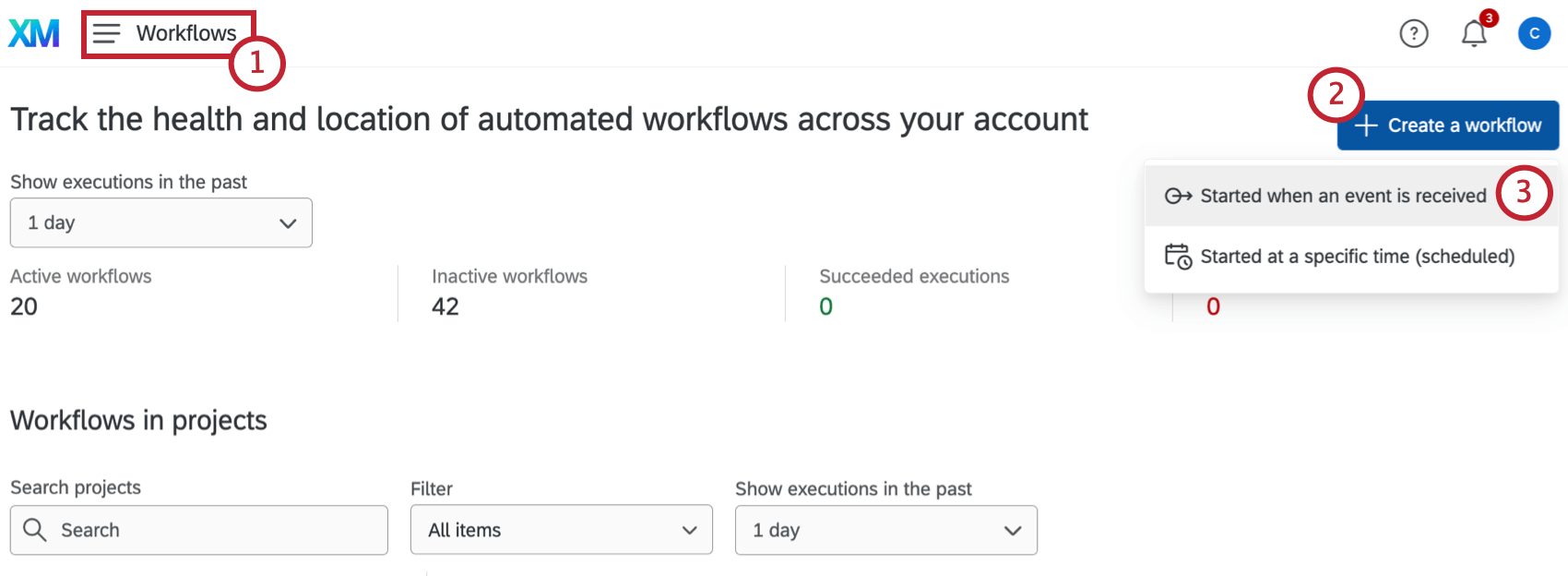 creating a workflow from the global workflows page