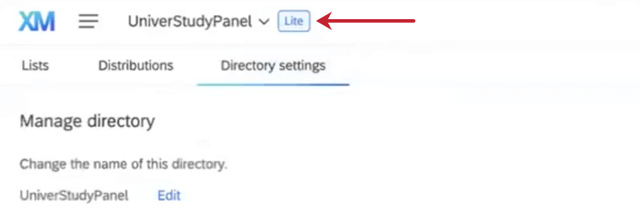 Lite flag next to the name of a directory